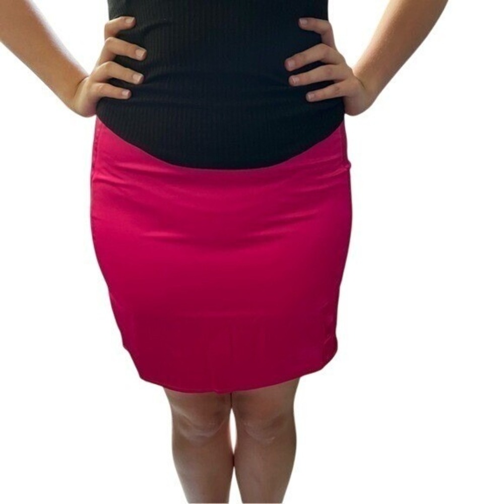 New Sincerely Jules Hot Pink Fuchsia Satin Mini Skirt Barbie Cocktail Size Large